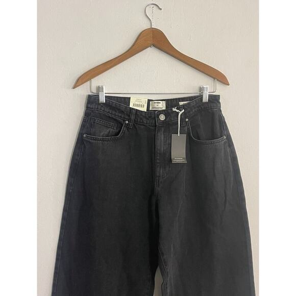 Cotton On 30 Jeans Relaxed Wide Leg Black Stretch Baggy Fit High Rise Denim NEW - Picture 5 of 12